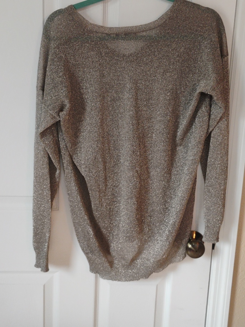 Vince Bronze Metallic Sheer Lightweight Pullover Top Size Medium - Picture 4 of 9